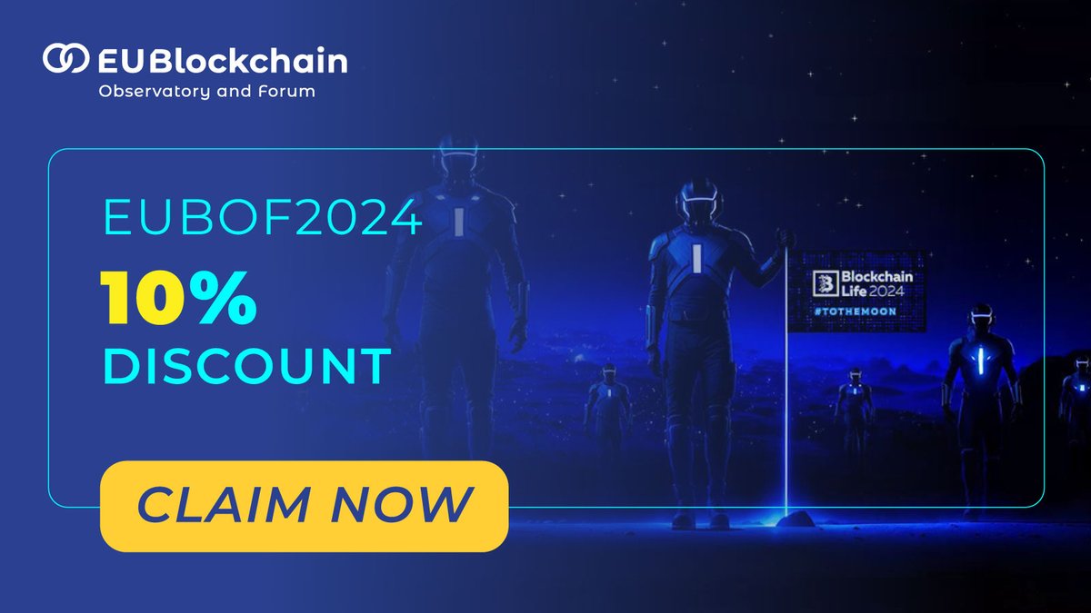 🌐Dive into the future of crypto at #BlockchainLife2024 in Dubai 🇦🇪 on 📅15&16 April.​
🎙️With 160+ speakers, 8,000+ attendees from 120+ countries & 150+ booths, it's the ultimate meeting point for crypto pros & enthusiasts.​

Don't miss out➡️bitly.ws/3dSAL
#EU4Blockchain