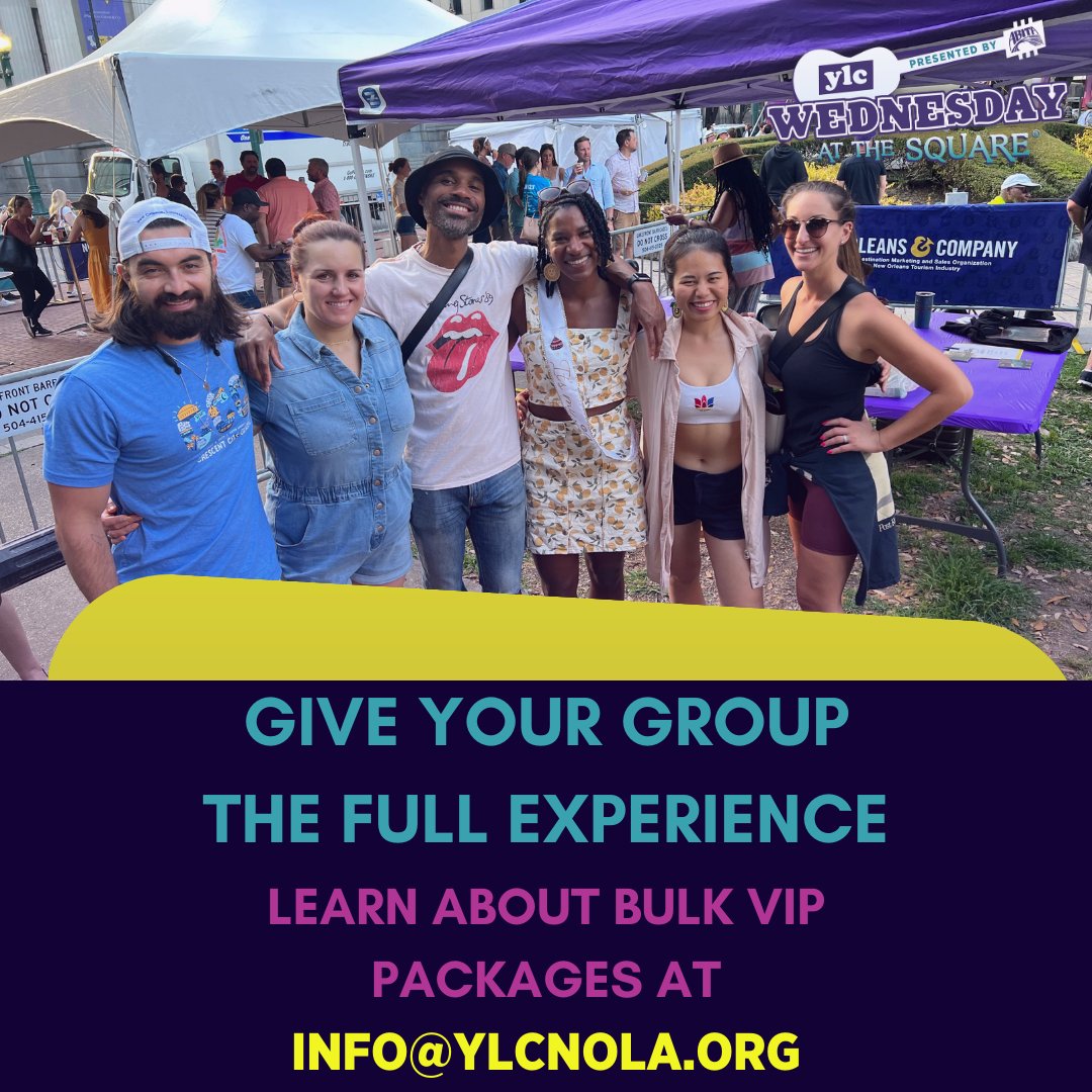 Make memories with your crew and bask in the VIP experience of #WATS! #DoWATSYaWanna in style. Whether you're celebrating a special occasion or just enjoying the premium view and exclusive bar, we've got you covered. Get discounted rates for your group at info@ylcnola.org.