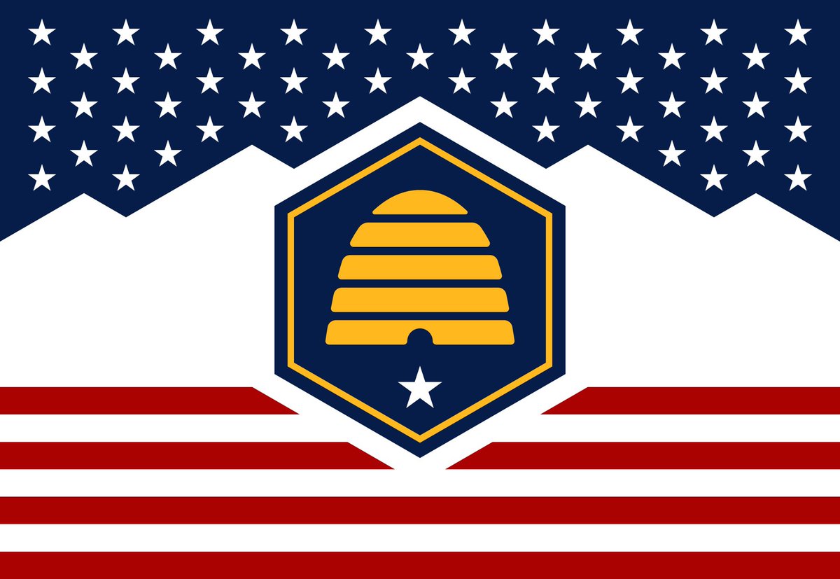 Then we wondered what it would look like if we Utah’d the American flag and I can’t decide which one I like more.

Disclaimer: No, there isn’t an effort to change the American flag.