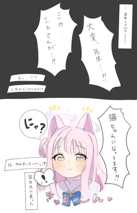 ミカ、猫ちゃんになっちゃった... 