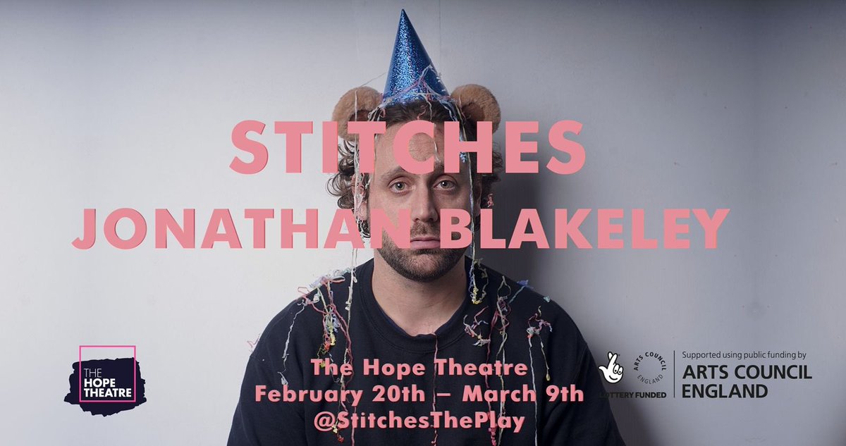 Caught this sparkling piece of new writing last night.  Funny and deeply moving  <a href="/StitchesthePlay/">STITCHES</a> by <a href="/blakeleyjono/">Jonathan Blakeley</a> - don't miss this one