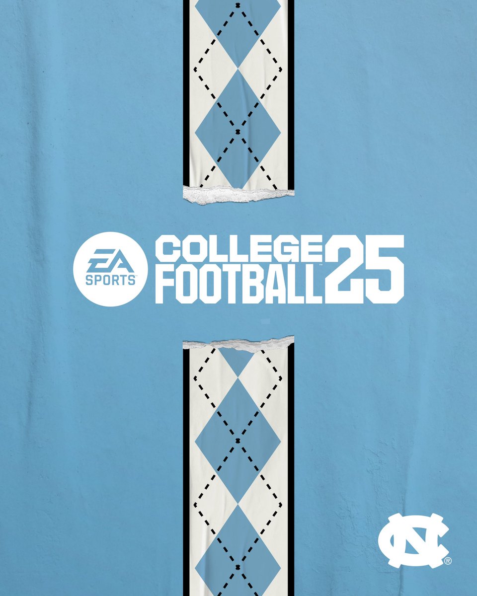 UNCFootball's tweet photo. We’re in the game! 🐏

@EASPORTSCollege x #GoHeels x #CFB25 https://t.co/Hathqeq27v