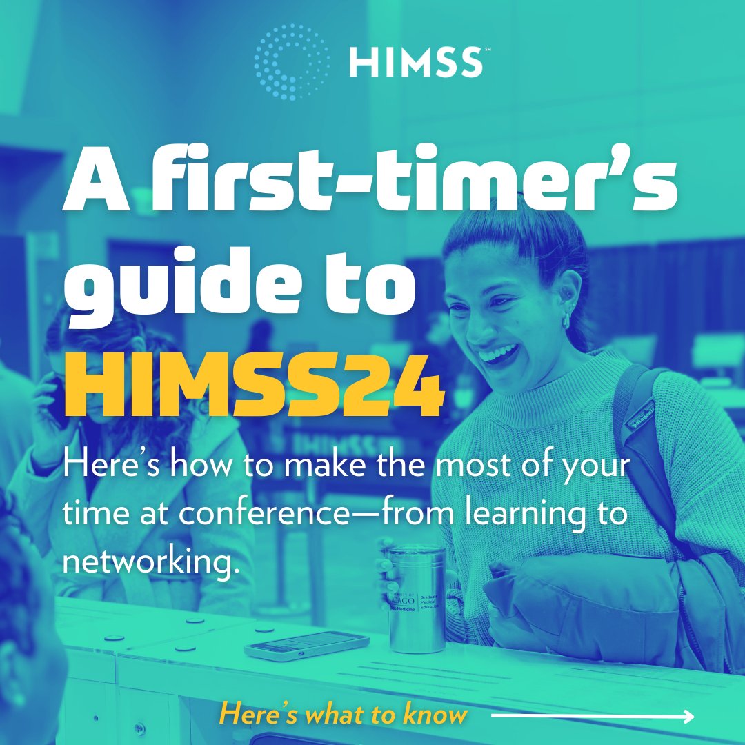 HIMSS on X: Coming out to conference for the first time? You're not alone.  🤝 There'll be thousands of first-timers in the building, and we want to  make sure you come away