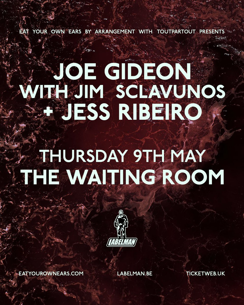 Excited to announce a special co-headline show with @JRbonecollector at @WaitingRoomN16 on Thursday 9th May. First chance to play the album me and @JimSclavunos made. Also in our band the amazing @johnjpresley & Hannah Feenstra

🎟️ Tickets on sale now: eatyourownears.com/joe-gideon-jim…
