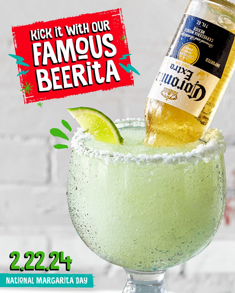 fuzzystacoshop's tweet image. Join us for #NationalMargaritaDay and celebrate with our famous Beerita, or enjoy $5 house or frozen margs in 18 oz schooners all day in stores! #fuzzys #fuzzystacos #fuzzystacoshop