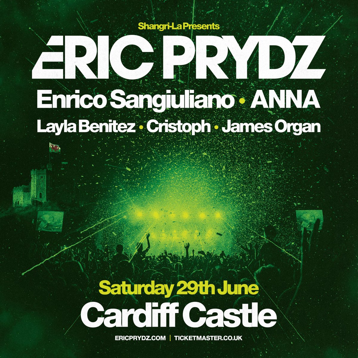 ERIC PRYDZ - JUST ANNOUNCED 🚨🔥️ @ 4 mates, like & RT for your chance to win 5 x tickets for you & your friends (every tag is a new entry) 🤝 📍 @cardiff_castle depotlive.co.uk