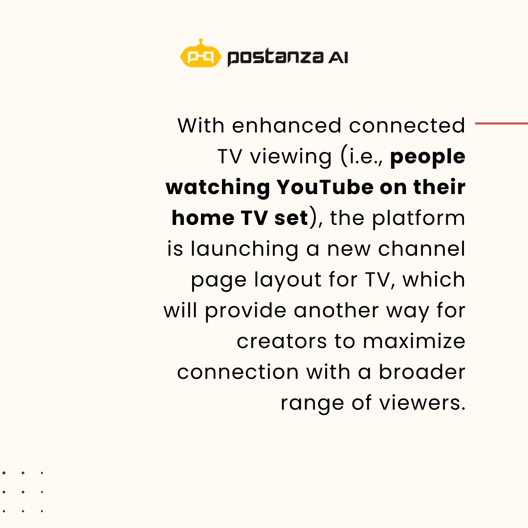 Postanza_ai's tweet photo. #YouTube's TV Milestone: Maximizing Connection! 😎

It has opened up more opportunities for creators to engage with a wider audience. This development will allow creators to maximize their connection by collaborating with traditional media.

What are your views on this? 🤔 https://t.co/6F7vGzvaJe