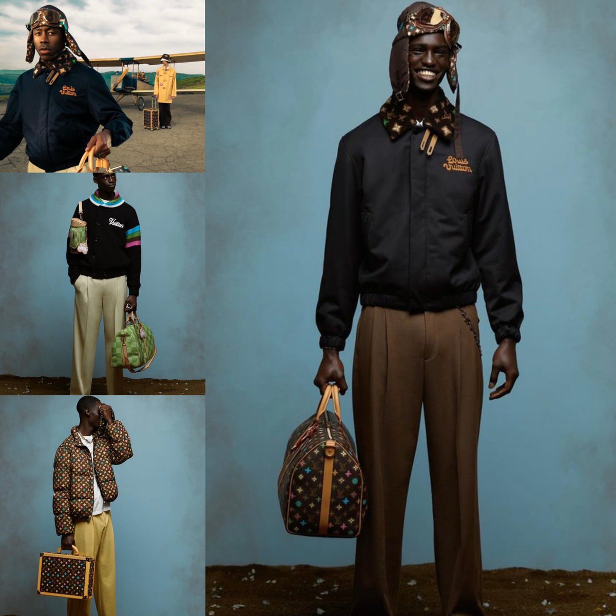 kurated_space's tweet photo. Key looks from #TylertheCreator  collaboration with #PharrellWilliams for #LOUISVUITTON Men’s Spring 2024 Capsule Collection https://t.co/zr0VZPRcIT