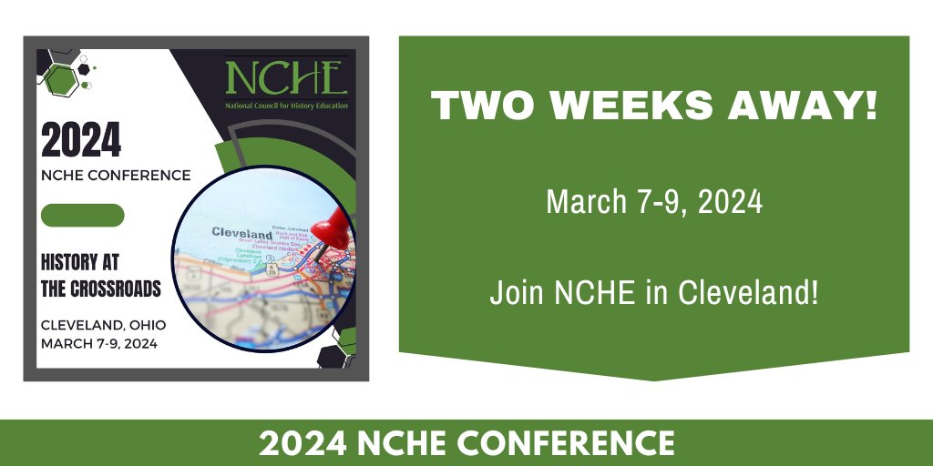 The 2024 NCHE Conference starts two weeks from today! Join NCHE in Cleveland, OH on March 7-9. To register for the conference, go to: ncheteach.org/conference/reg…