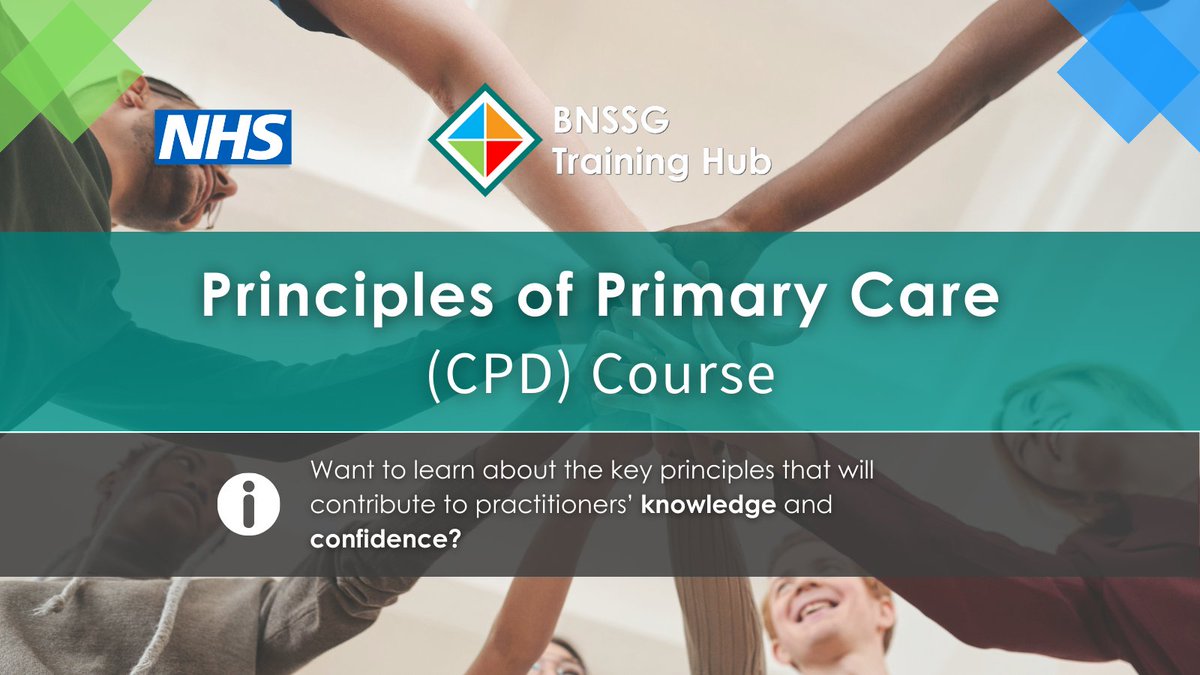 📢 Learn key principles to boost practitioners’ knowledge and confidence? ➡️ Principles of Primary Care (CPD) Course The available dates are Tuesday 16 April & Tuesday 14 May 👇 Register interest here exeter.ac.uk/faculties/hls/… #primarycare #publichealth #nhs #bnssg