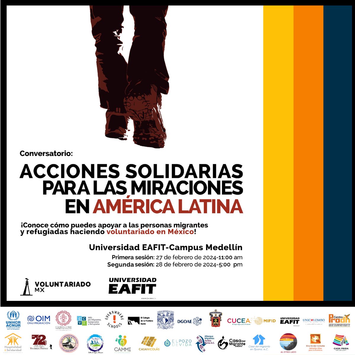 somoscmvm's tweet photo. Si estás buscando hacer voluntariado internacional o eres organización social que trabaja con población migrante, este evento es para ti.

Inscríbete 👉https://t.co/Y1s2IWy6WK https://t.co/C8ZLhezHNF