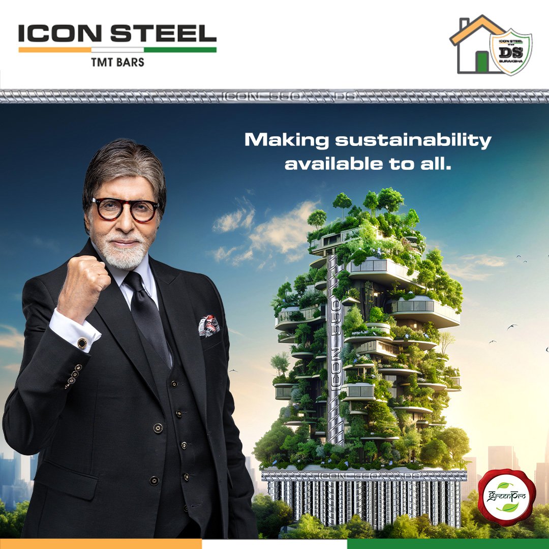 iconsteelindia's tweet photo. Redefining strength and reshaping the future with Icon Steel TMT bars, the eco-conscious choice for builders who care about the planet.

#IconSteel #TMTBars #Ductility #Strength #Sustainability #Future #Planet https://t.co/CLptWBN62p