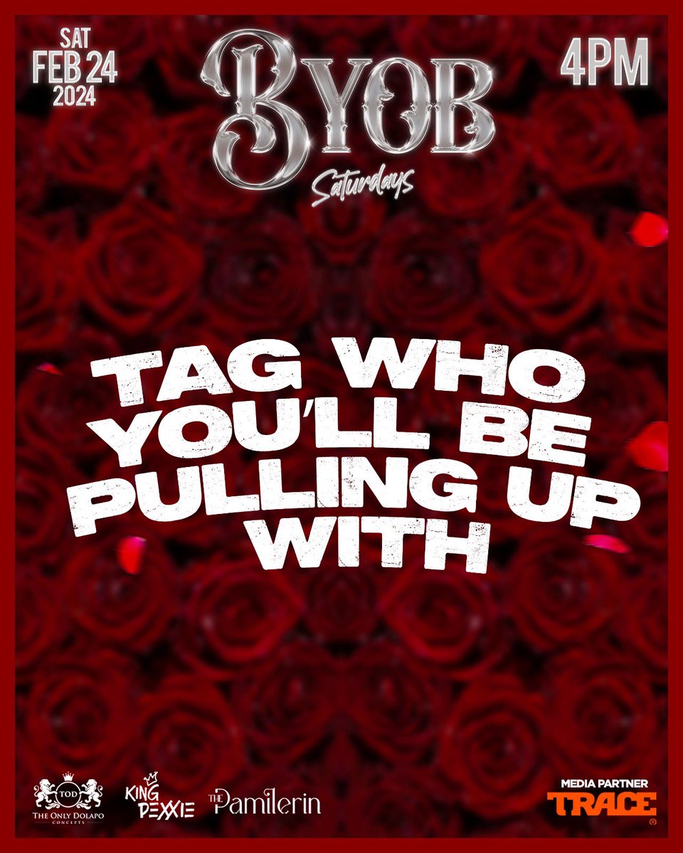 byobsaturdays's tweet photo. You definitely shouldn't be home on Saturday, 24th of February. The City is too hot to be indoor🥵 

Earlybird tickets are extremely limited. Ticket liking via link in bio! 🎟️ 🔗
#BYOB #BYOBSaturdays #bringyourownbottle https://t.co/Zlab4ua3wG