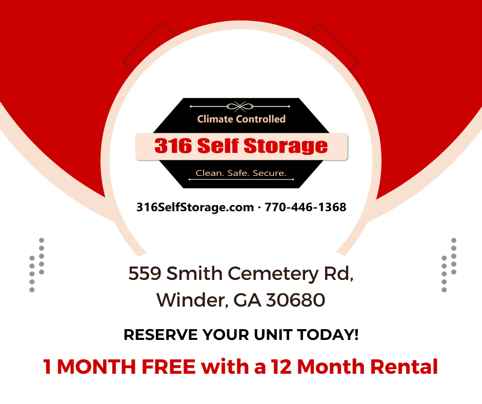 Our storage facility is conveniently located right off Hwy 316 in Winder, GA. Our centralized location is easy for our clients to find and access. bit.ly/3V89dY0 #316SelfStorage #storageunits #storagefacility #WinderGA #BarrowCounty #RVparking #boatparking