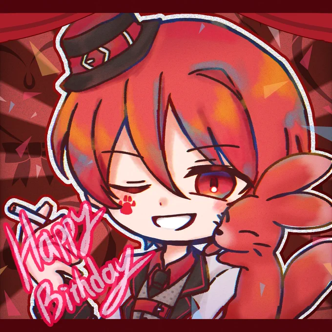 二代目さんお誕生日おめでとうございます#夕悠アート #夕悠夜赤誕生祭2024 