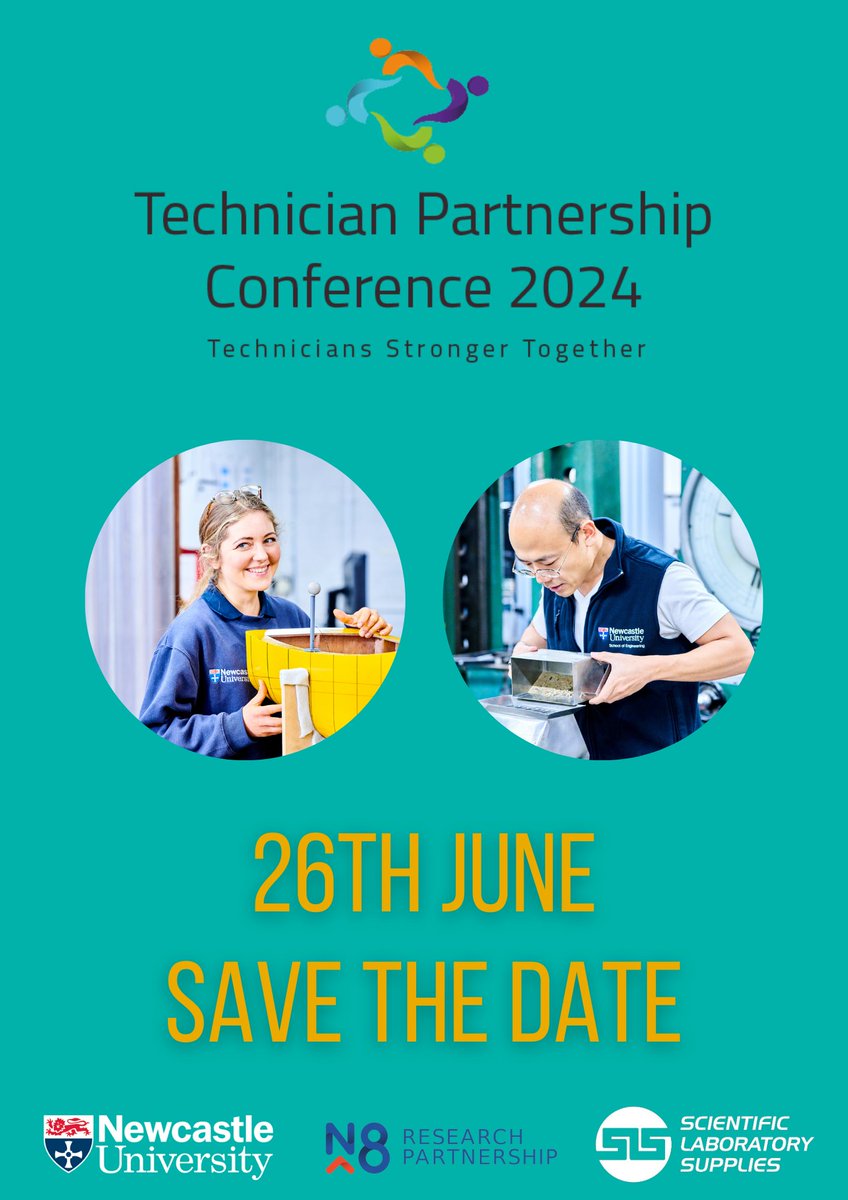 TPConf2024's tweet image. Technicians Partnership Conference 2024 will be held at Newcastle University on the 26th June. Save the Date! #TPConf2024