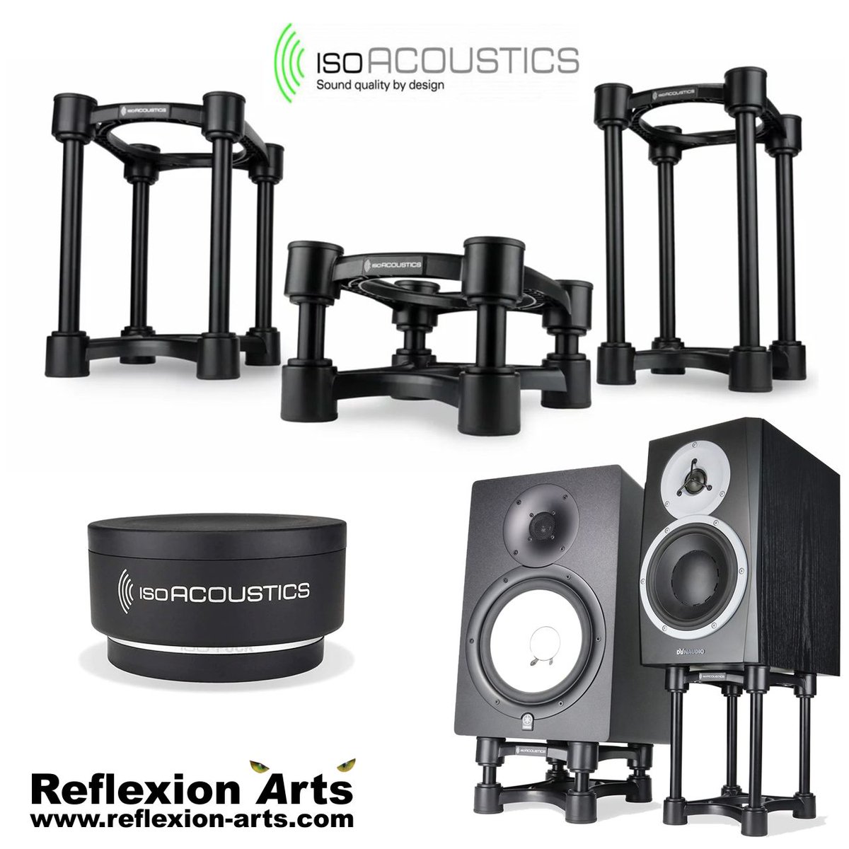 Incorporamos la gama ISO de la marca @IsoAcoustics en nuestra web. La versión actualizada de la popular serie ISO-L8R, pero con un perfil más bajo y con nuevos aisladores rediseñados para un rendimiento mejorado. ➡️ reflexion-arts.com/marcas/isoacou…