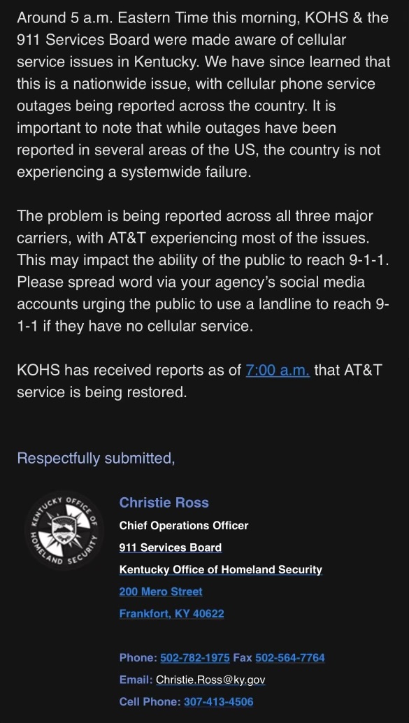 kystatepolice's tweet photo. **ALERT** 
Please view the alert issued by the Kentucky Office of Homeland Security. https://t.co/2hrDrbeRWJ