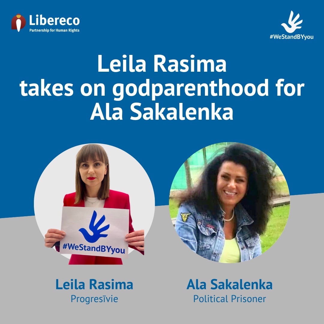 🤍❤️🤍 I have joined the solidarity campaign #WeStandBYyou of the organization @LiberecoPHR  and have become the godparent for Ala Sakalenka, thereby expressing full solidarity with Ala and every Belarusian in the fight against Lukashenko’s repressive regime. 1/3