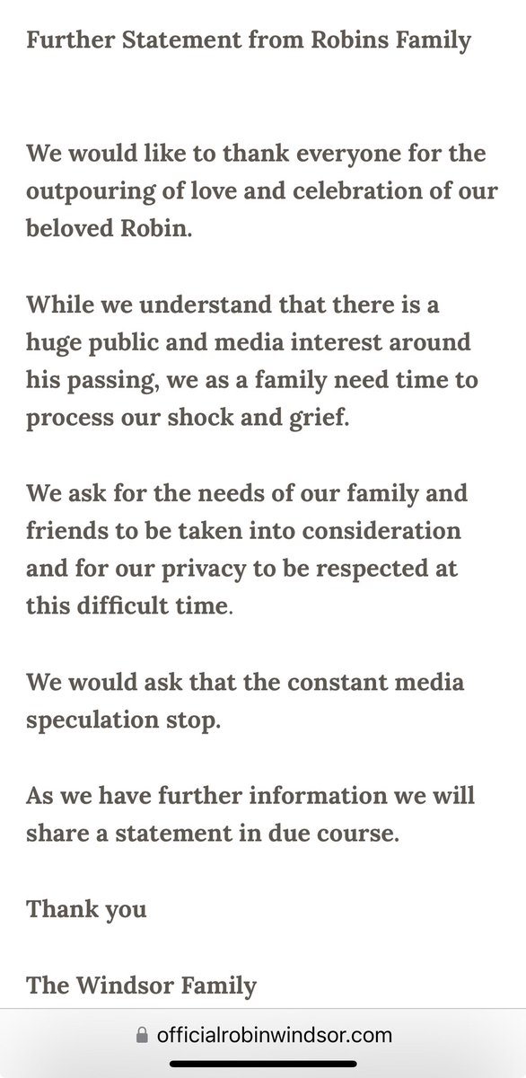 RobinWFans's tweet image. We totally agree and stand with Robins Family @bbcstrictly
officialrobinwindsor.com