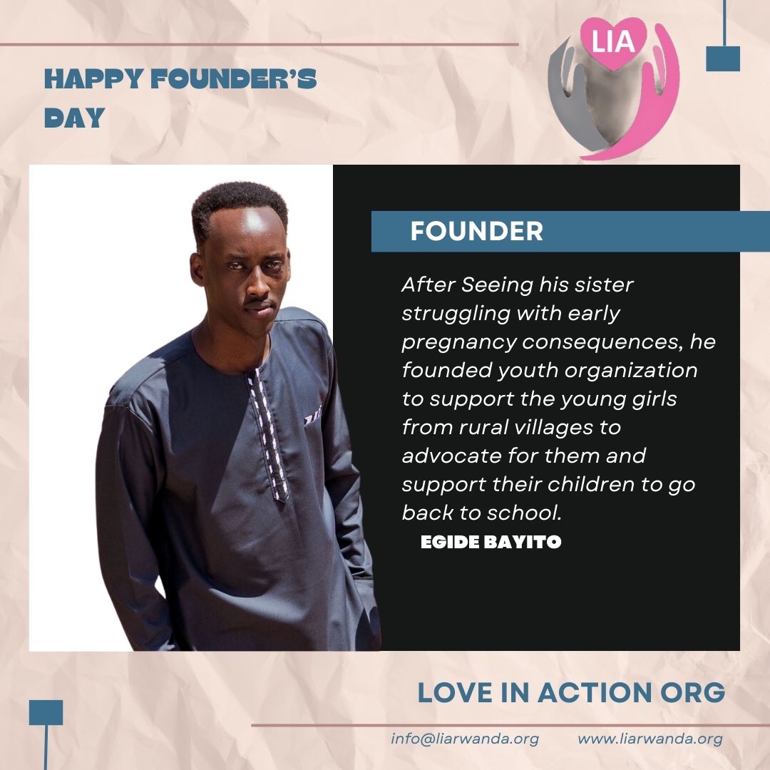 lia_rwanda's tweet photo. Happy Founders Day
@BayitoEgide
Try and leave this world little better than you found it, and when it comes to die, you can die happy in feeling that any rate, you have not wasted your time but have done your best.
#weforthem
#liarwanda https://t.co/bR6uBbqbpF