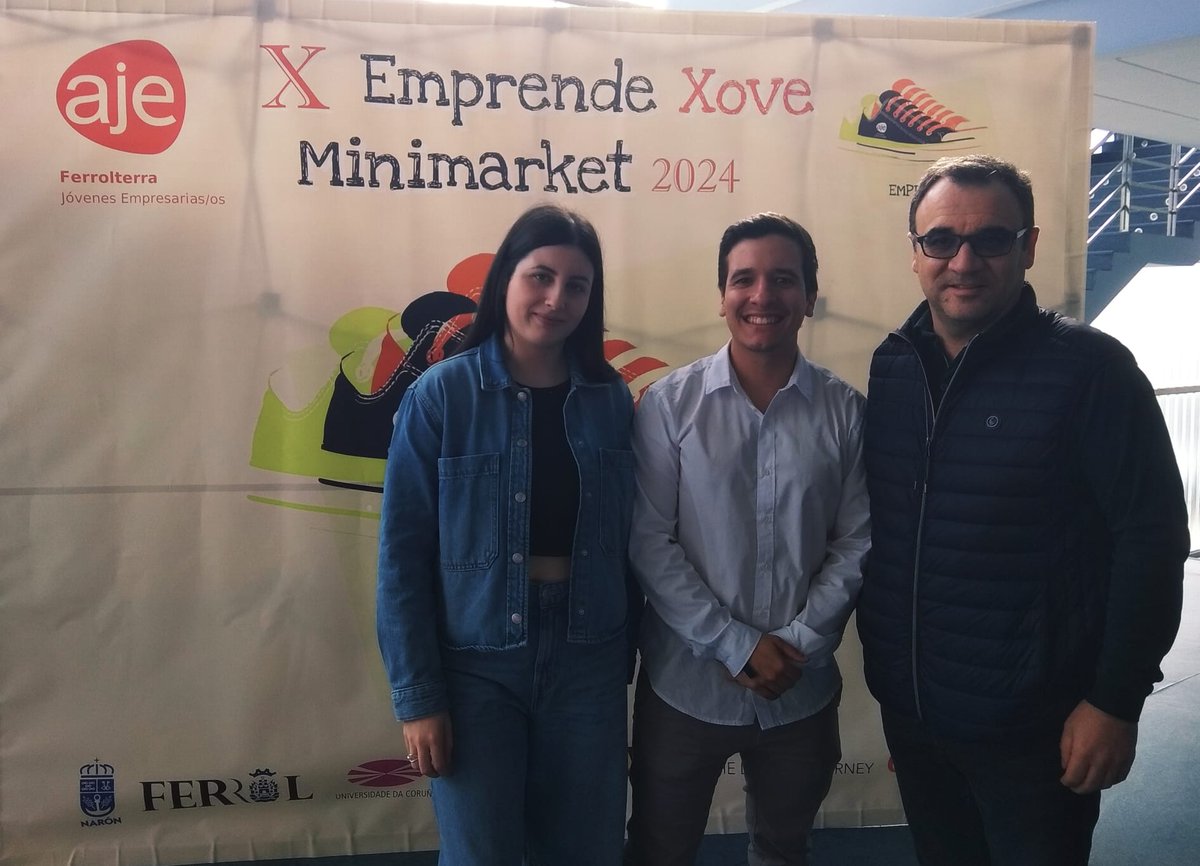 Empregoudc's tweet photo. Entrega dos “X Premios Emprende Xove Minimarket”, organizados @ajeferrolterra 

Participou a @UDC_gal e o premio na categoría Universidades a  @bebboppy de @clarasoutoo

E grazas por particicipar @Yandry_kw  co seu proxecto @WimmerseCOM 
Vídeo: https://t.co/6AUyM3VQ3U
#explorer https://t.co/sEcxT3YS9Z