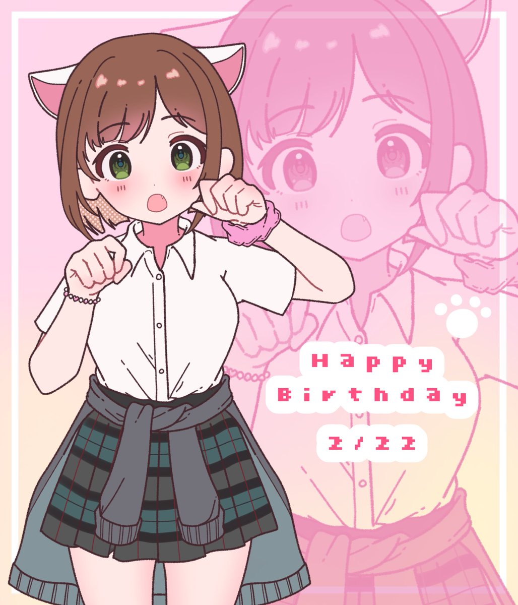 Rokas_Art's tweet photo. お誕生日おめでとう🐈🩷
 #前川みく生誕祭2024
 #前川みく誕生祭2024 https://t.co/votv1Dg4ry
