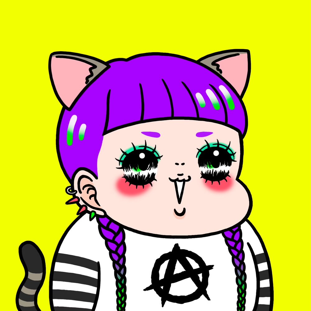 パンク猫⚡️ #猫の日 #オーダーNFT