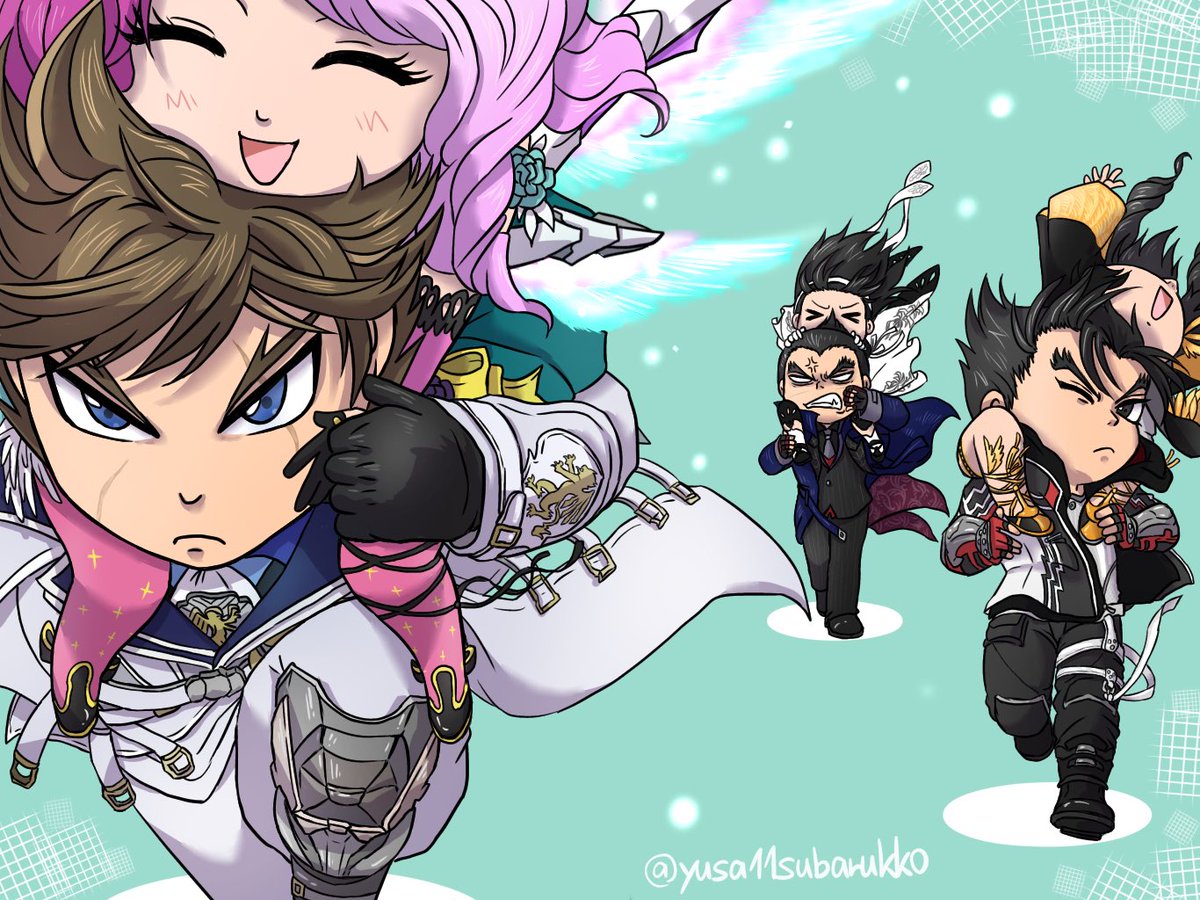 yusa11subarukko's tweet photo. 肩車競走の結果…ダントツだったそうな。
#鉄拳8 #TEKKEN8 #イラスト https://t.co/zdn6GDTl4Y