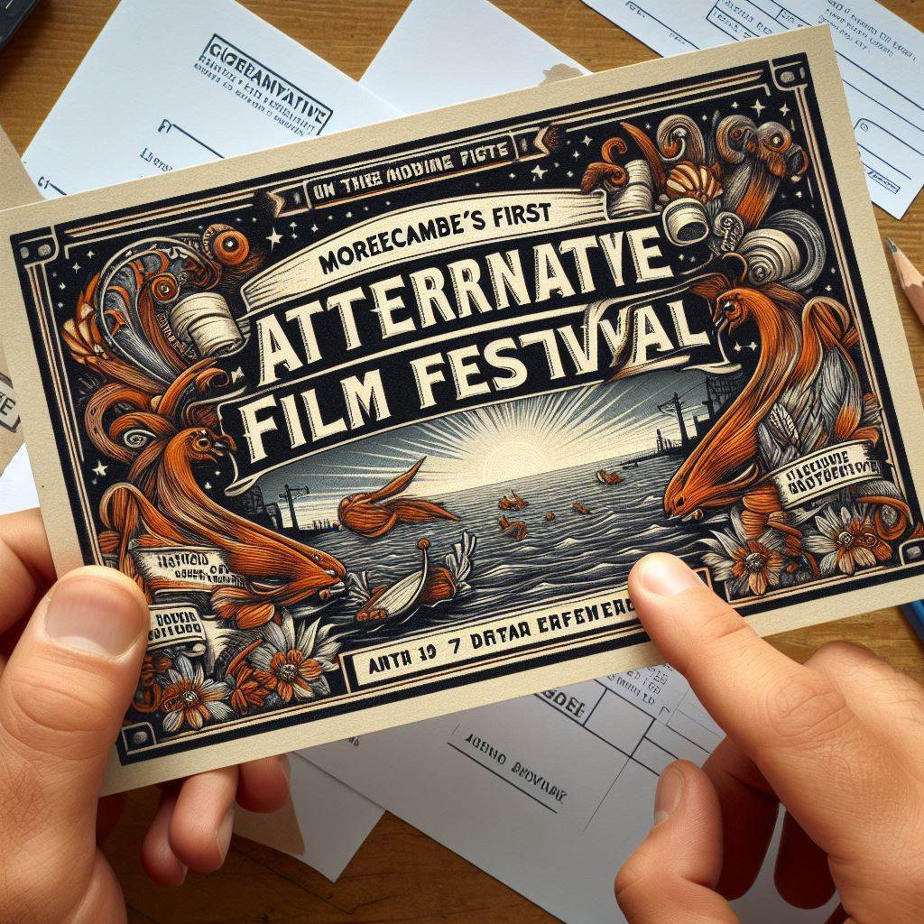 MorecambeArt's tweet photo. invitation 4 @JohnCleese 2 Morecambe's First Alternative Film Festival,
Made by @MSFTCopilot https://t.co/MC1Bx2rjGB