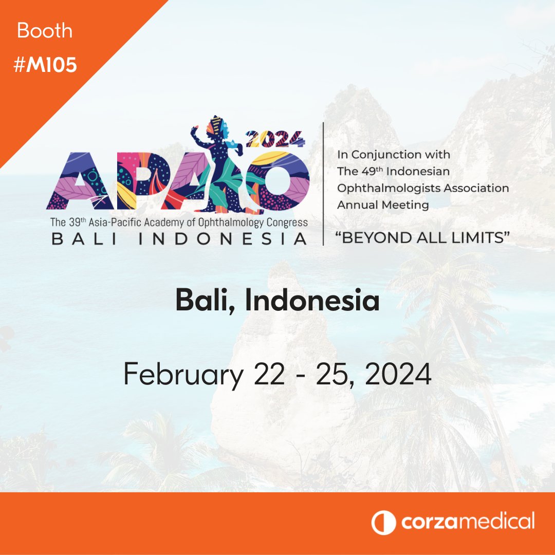 Visit our booth at the Asia-Pacific Academy of Ophthalmology Annual Congress!​ Our team will be at booth #M105 this week (Feb 22-25) to showcase our extensive line of reusable and single-use instruments, knives, plugs, lenses, and more. We look forward to seeing you in Bali!