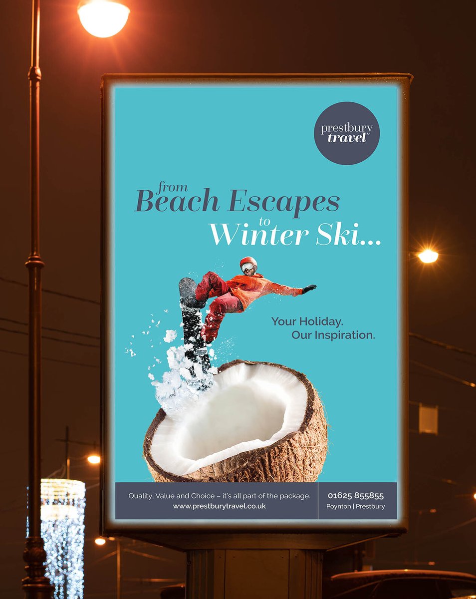 weareblumin's tweet photo. We are so excited to showcase our latest campaign for our clients at Prestbury Travel   🌍 ✈️ This playful campaign was built around eye-catching visuals that have been used across digital channels, as well as outdoor media in and around the northwest  ✨ #creativeagency https://t.co/oHWoGkRknc
