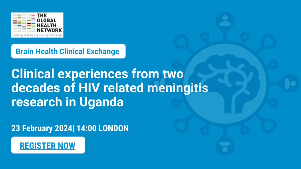 This Friday, take part in a discussion with @DavidMeya, @TugumeLillian and Dr Abdu Musubire and learn about advancements in screening, treatment and policy on HIV related meningitis research in Uganda. Book your place today! 🗓️23rd February, 2pm (GMT) 👇 zoom.us/meeting/regist…