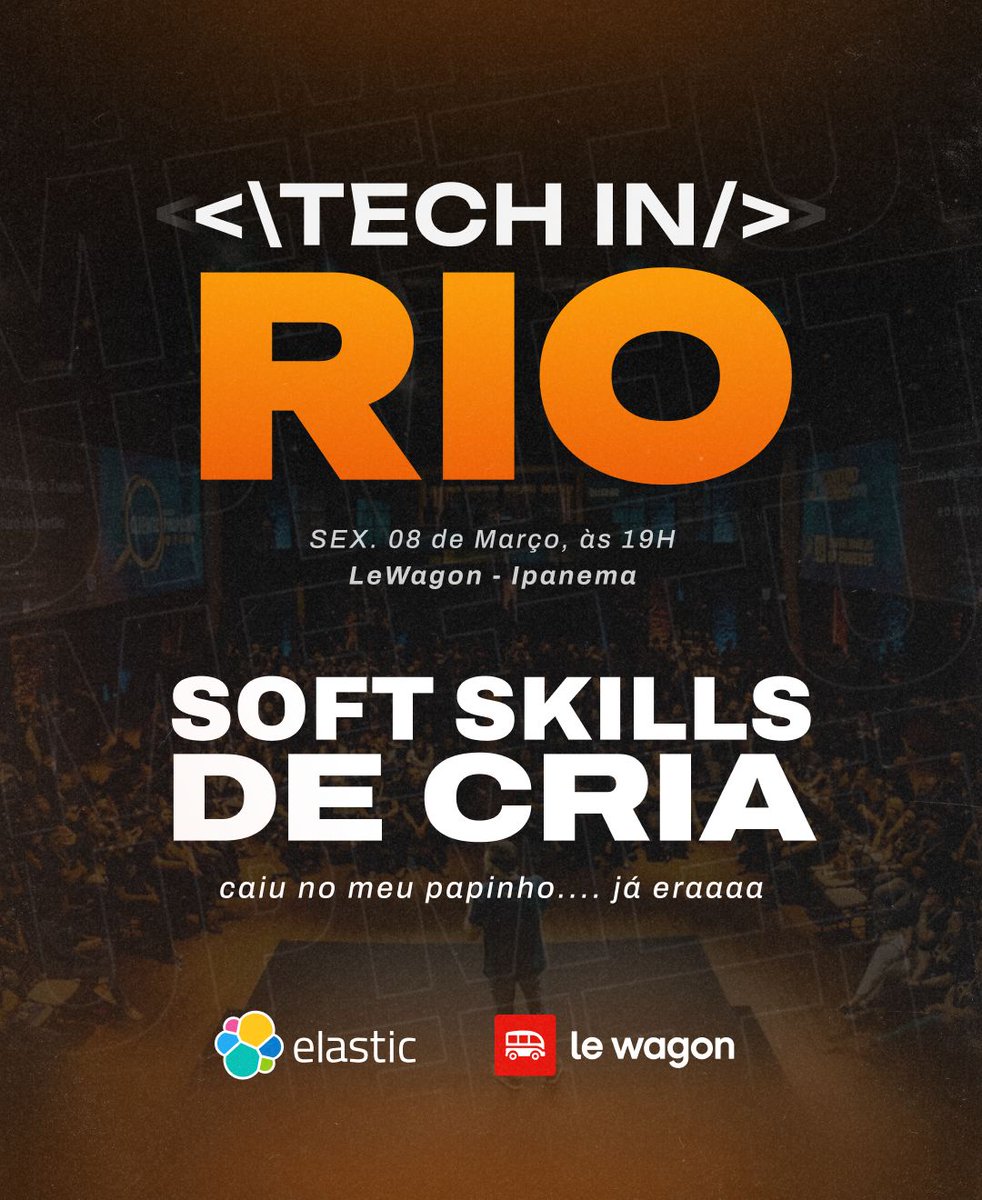 Caiu no meu papinho... Já eraaaaa! Não é só de código que se vive, saiba como sair na frente no mercado de trabalho utilizando habilidades que muitas pessoas acabam deixando de lado. Inscrições: buff.ly/42Q9NxR #softskills #tecnologia #comunidade #techinrio #lewagon