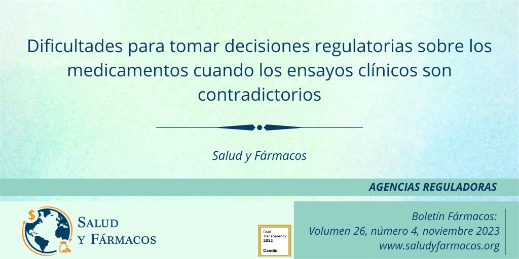 Los retiros de ibrutinib y romidepsina revelan que puede ser riesgoso realizar ensayos confirmatorios en una población que difiere de la del ensayo original o de los ensayos que llevaron a su aprobación.

saludyfarmacos.org/boletin-farmac…

#Regulación
#Aprobación acelerada de #medicamentos
