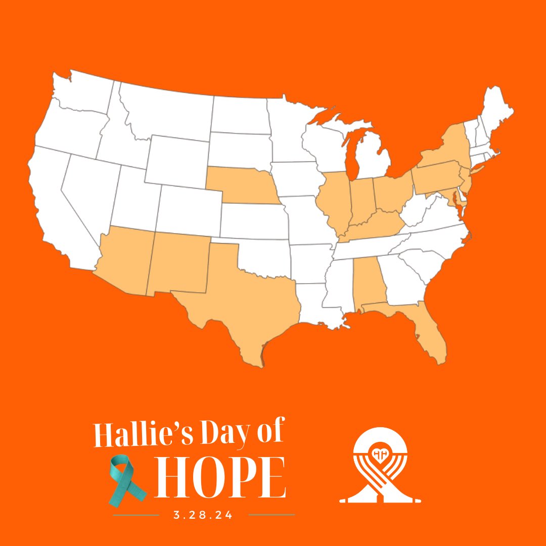 It's been less than 24 hours and we've already had people from •14• different states request tags for #halliesdayofhope! How cool is that?! 🥹 Here's the link to grab yours today - we ship them for free! halliestrong.org/halliesdayofho…
