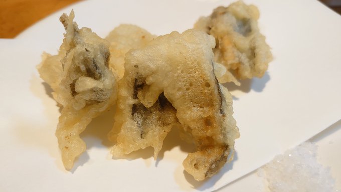 ギンポ天ぷらがプリプリ、幸せ。偶にはね。 