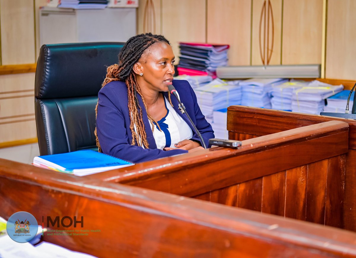 MOH_Kenya's tweet photo. 𝐏𝐒 𝐌𝐮𝐭𝐡𝐨𝐧𝐢 𝐔𝐫𝐠𝐞𝐬 𝐇𝐞𝐚𝐥𝐭𝐡 𝐂𝐨𝐦𝐦𝐢𝐭𝐭𝐞𝐞 𝐭𝐨 𝐁𝐨𝐨𝐬𝐭 𝐇𝐞𝐚𝐥𝐭𝐡𝐜𝐚𝐫𝐞 𝐅𝐮𝐧𝐝𝐢𝐧𝐠

Today, Ms. Mary Muthoni, Principal Secretary for Public Health and Professional Standards, advocated for increased budget allocation to enhance healthcare infrastructure and services during her address to the National Assembly Committee on Health.

Highlighting the pivotal role of adequate funding in advancing healthcare delivery and improving health outcomes, the PS stressed the urgent need for heightened investment in critical areas such as healthcare facilities, personnel training, and Universal Health Coverage.

She outlined the significant challenges facing the healthcare sector and emphasized the importance of financial support to effectively address these issues.

Additionally, the PS discussed the department's focus on key areas under the Bottom-Up Economic Transformation Agenda (BETA), including public health management, disease surveillance, preventive healthcare measures, and strategic interventions for diseases such as malaria, tuberculosis, and nutrition services.