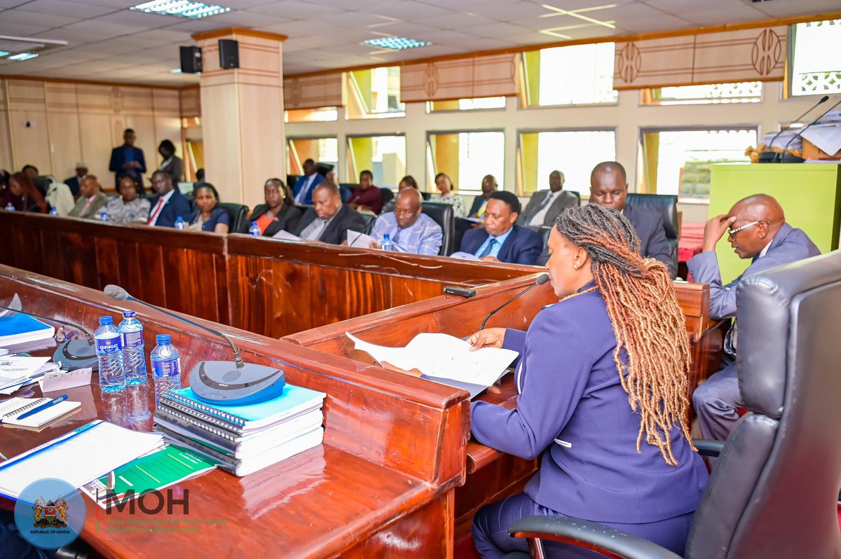 MOH_Kenya's tweet photo. 𝐏𝐒 𝐌𝐮𝐭𝐡𝐨𝐧𝐢 𝐔𝐫𝐠𝐞𝐬 𝐇𝐞𝐚𝐥𝐭𝐡 𝐂𝐨𝐦𝐦𝐢𝐭𝐭𝐞𝐞 𝐭𝐨 𝐁𝐨𝐨𝐬𝐭 𝐇𝐞𝐚𝐥𝐭𝐡𝐜𝐚𝐫𝐞 𝐅𝐮𝐧𝐝𝐢𝐧𝐠

Today, Ms. Mary Muthoni, Principal Secretary for Public Health and Professional Standards, advocated for increased budget allocation to enhance healthcare infrastructure and services during her address to the National Assembly Committee on Health.

Highlighting the pivotal role of adequate funding in advancing healthcare delivery and improving health outcomes, the PS stressed the urgent need for heightened investment in critical areas such as healthcare facilities, personnel training, and Universal Health Coverage.

She outlined the significant challenges facing the healthcare sector and emphasized the importance of financial support to effectively address these issues.

Additionally, the PS discussed the department's focus on key areas under the Bottom-Up Economic Transformation Agenda (BETA), including public health management, disease surveillance, preventive healthcare measures, and strategic interventions for diseases such as malaria, tuberculosis, and nutrition services.