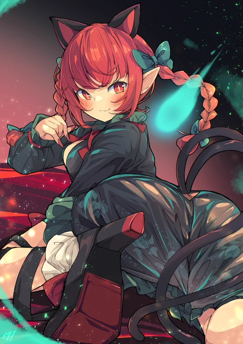 まだ猫の日にゃーん(ΦωΦ)#火焔猫燐 #東方Project #touhou 