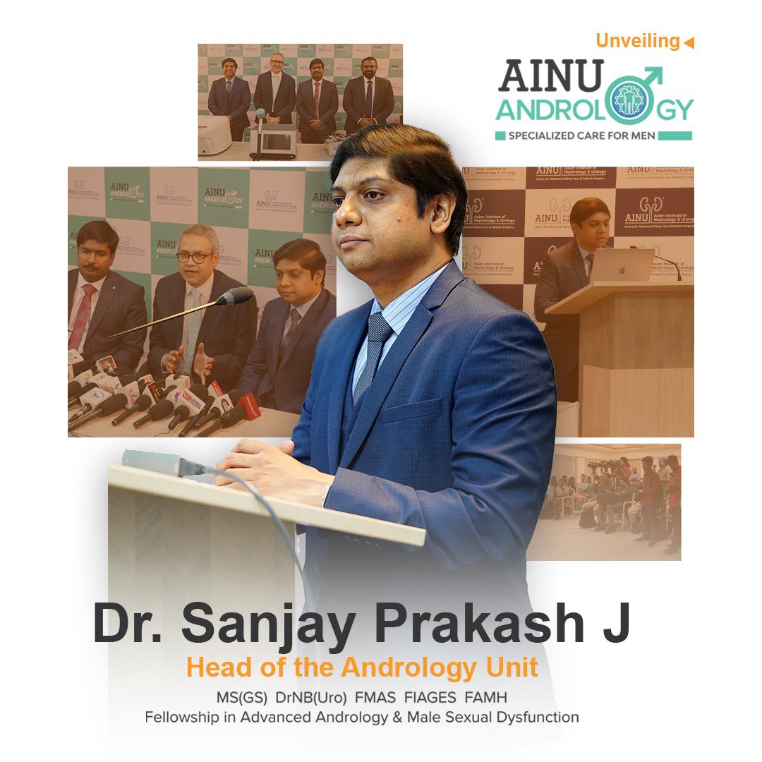 We have officially launched the andrology wing of @ainuindia, in AINU Chennai. The first in all 7 centres. I have been designated as the #Head of #Andrology unit. I sincerely thank @mallikuro7 @ArunkumarDr @doctorvenki for entrusting me with this role. @drragoori @MathisekaranT