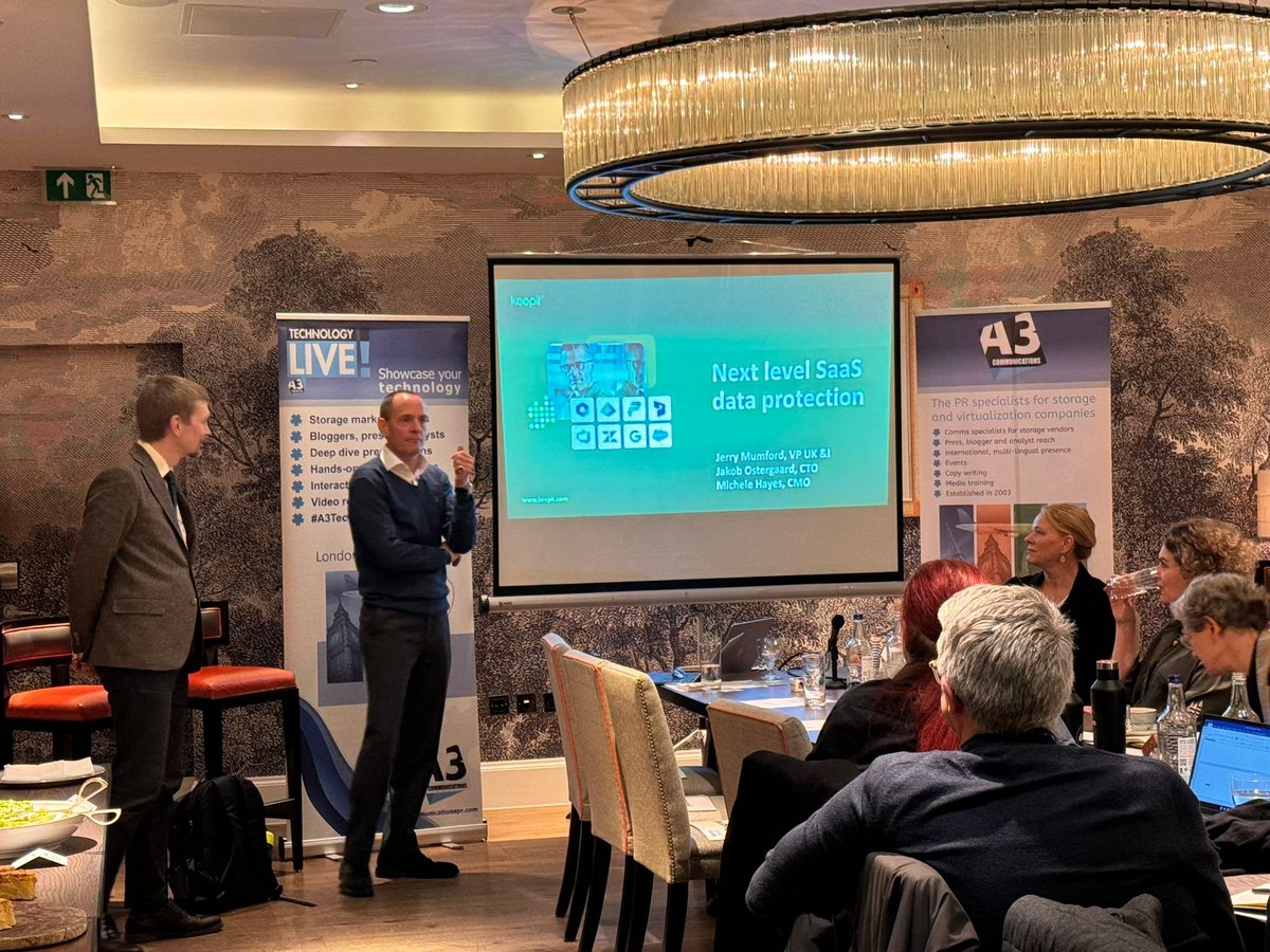 A3Comms's tweet photo. Next up at Technology Live! is @keepit_com launching in the UK and talking #DataProtection, #Backup, #DataSovereignty, #SaaS, #Sustainability, and more. #A3TechLive https://t.co/IBs6pS1tKP