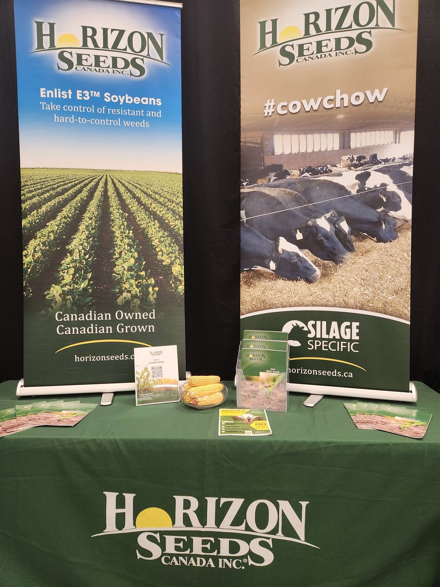 Visit @HORIZON_SEEDS at #SWODS2024 today, we're straight in from the entrance along the speaker wall! #farmfamilyproud #cowchow #canadianownedcanadiangrown @SWODSdairy