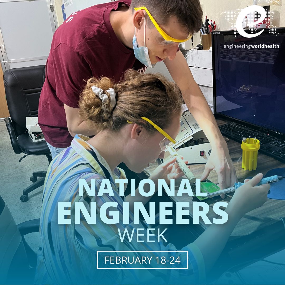 ICYMI: This week is #NationalEngineersWeek in the United States! ⚙️

At EWH, we are celebrating all of the students and volunteers who have used their #engineering skills to improve #globalhealth - thank you! 🌎

➡️ Learn more and join us: ewh.org

#eweek2024