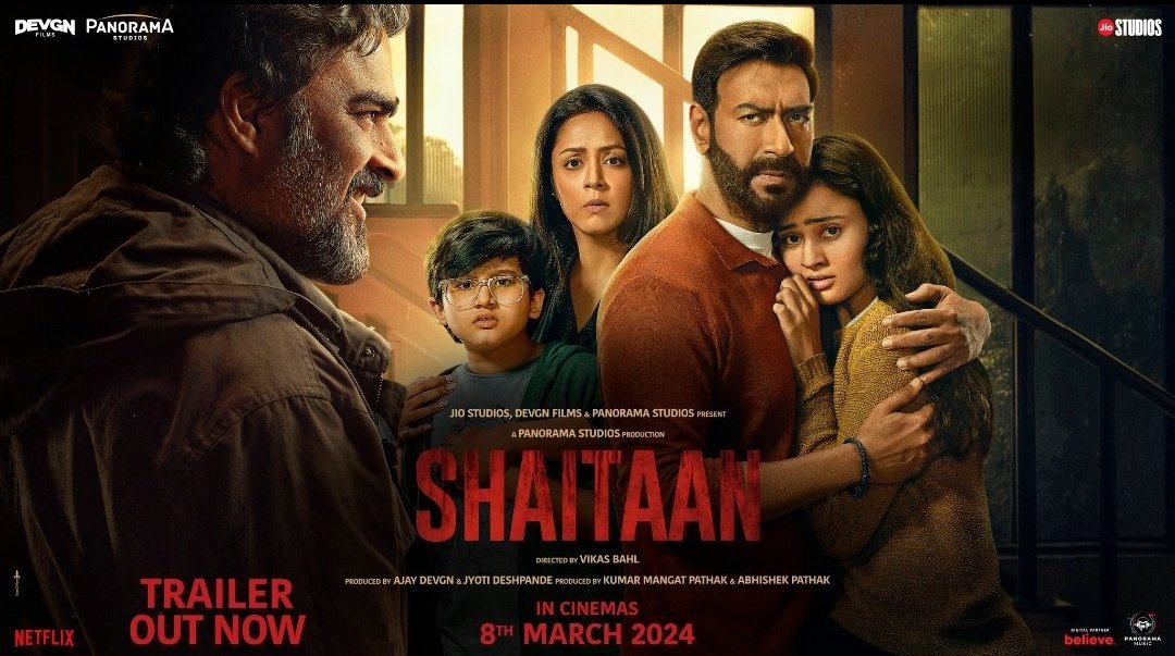 #ShaitaanTrailer is intriguing. The movie might spring a surprise at the box office. #AjayDevn, #Madhavan, and #Jyotika being part of the film makes it even more interesting. Fabulous casting and solid trailer might help the movie get a good opening. 

8th March looks exciting…