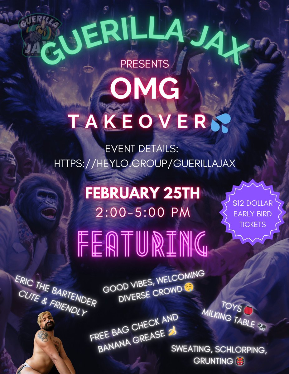 Next Guerilla Jax meetup Happening this Sunday. See link for details: link.heylo.co/AvZK