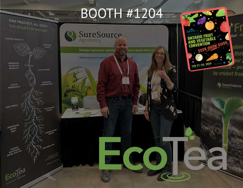 EcoTea™ is a versatile, food safe way to improve the quality of produce and your soil, with our industry leading broad-spectrum biology. Learn more at the @suresourceag booth #1204, @OVFC Feb 22nd. #EcoTea #soilhealth #soilbiology #ofvc2024 Learn more ecotea.ca