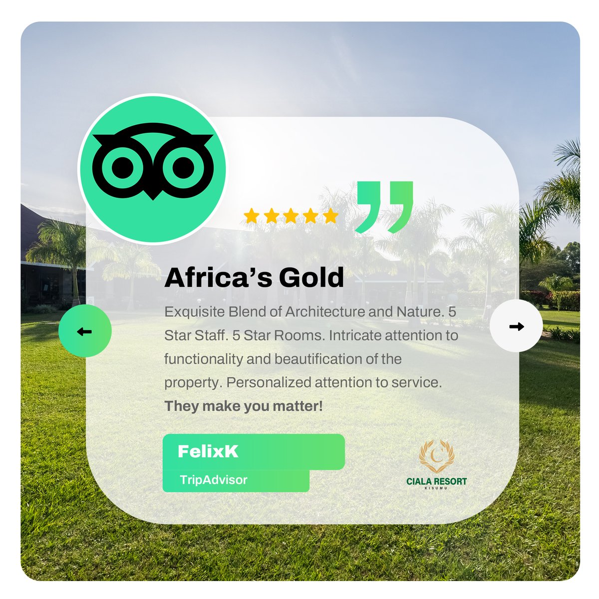⭐️⭐️⭐️⭐️⭐️Thank you for giving us the energy to serve you world-class services every day. Drop us review and help us share the good word! Click here: tripadvisor.com/UserReviewEdit…... @Tripadvisor #1USD #BennyHinn #RailaToTheWorld #NairobiUnderSiege