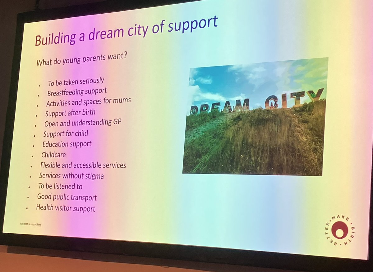 Great to be here @LeighDay_Law women’s rights in healthcare conference for @CYPMentalHealth. Investing in community is a strong theme. And thanks to @birth_better for highlighting the “dream city” that young parents created for our report with @MMHAlliance cypmhc.org.uk/wp-content/upl…