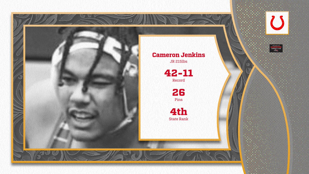 Our 5th and final State Qualifier is Junior Cameron Jenkins, Cameron has a career record of 77-33 and is a first time qualifier.